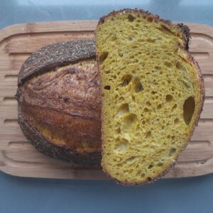 Chia-crusted Turmeric Sourdough Country Loaf by PRuK