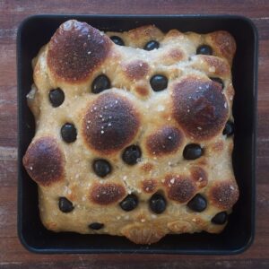 Black Olive Sourdough Focaccia by PRuK
